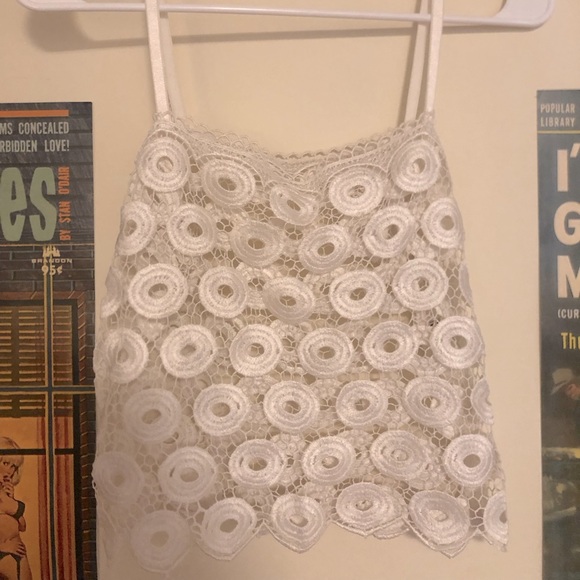 White embroidered tank top - Picture 1 of 2